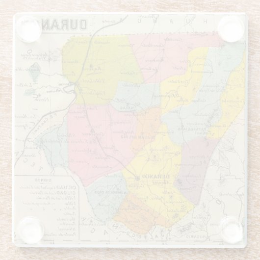 Durango, Mexico Glazen Onderzetter (Achterkant)