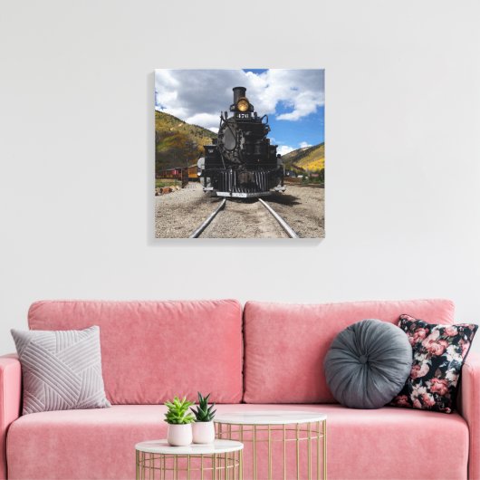 Durango & Silverton Narrow Gage Train Canvas Afdruk (Insitu (Woonkamer))