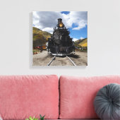 Durango & Silverton Narrow Gage Train Canvas Afdruk (Insitu (Woonkamer))