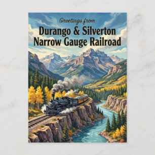 Durango & Silverton Narrow Gauge Railroad Colorado Briefkaart