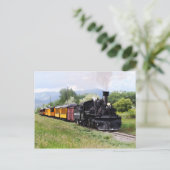 Durango & Silverton Railroad Engineer controleert Briefkaart (Staand voorkant)