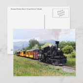 Durango & Silverton Railroad Engineer controleert Briefkaart (Voorkant / Achterkant)