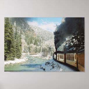 Durango Silverton Railroad in de winter Poster