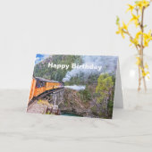 Durango & Silverton Railroad-locomotief op brug Kaart (Gele Bloem)