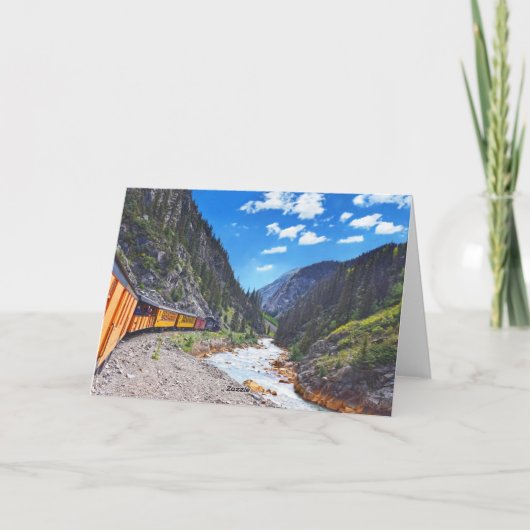 Durango & Silverton Spoorweglocomotief op brug Kaart (Achterkant)