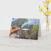Durango & Silverton Spoorweglocomotief op brug Kaart (Gele Bloem)