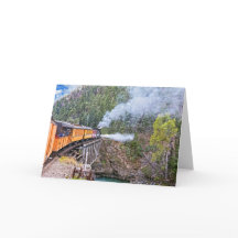 Durango & Silverton Spoorweglocomotief op brug