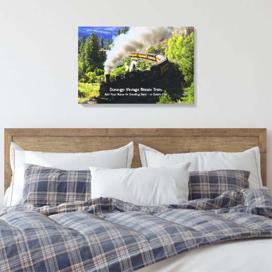 Durango  stoomtrein - Naam toevoegen Canvas Afdruk (Insitu (Slaapkamer))