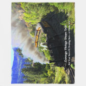 Durango  stoomtrein - Naam toevoegen Fleece Deken (Voorkant)
