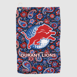Durant Lions Golf - Paisley Blauwe Bloemen Golfhanddoek