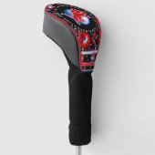 Durant Lions Golf - Rode bloem Golfheadcover (Schuin)