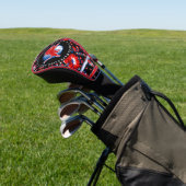 Durant Lions Golf - Rode bloem Golfheadcover (Insitu)