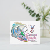 Durante Surfing Cocoa Beach, Florida Briefkaart (Staand voorkant)