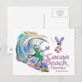Durante Surfing Cocoa Beach, Florida Briefkaart (Voorkant / Achterkant)