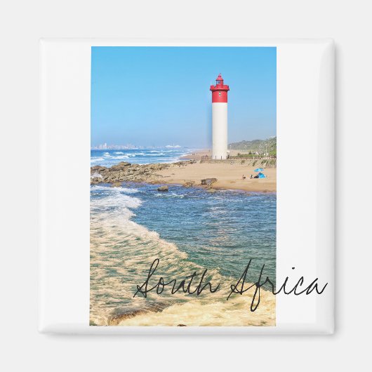 Durban Lighthouse Ocean South Africa Magnet (Voorkant)