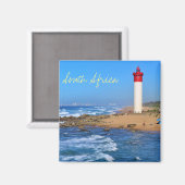 Durban Lighthouse Ocean South Africa Magnet (Voorkant / Achterkant)