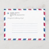 Durban South Africa Airmail Wedding Save the Date Aankondigingskaart (Achterkant)