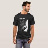 Durban South Africa Classic City Map Graphic T-shirt (Voorkant volledig)