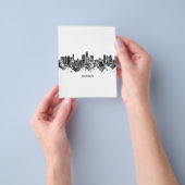 Durban South Africa Skyline BW Flyer (Hand)