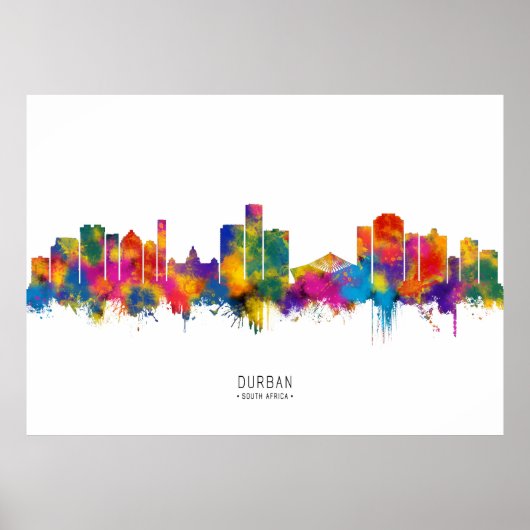 Durban South Africa Skyline Poster (Voorkant)