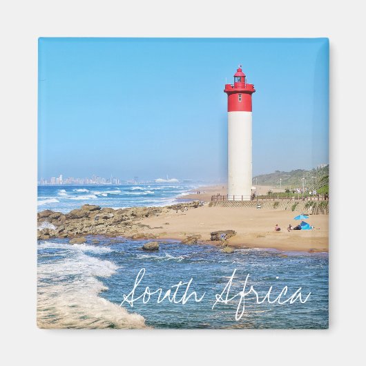 Durban Vuurtoren Oceaan Zuid-Afrika Magneet (Voorkant)