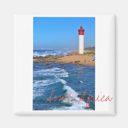 Durban Vuurtoren Oceaan Zuid-Afrika Magneet (Voorkant)