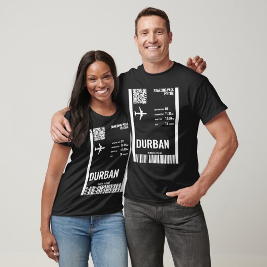 Durban Zuid-Afrika Boarding Pass Vliegticket T T-shirt (Unisex)