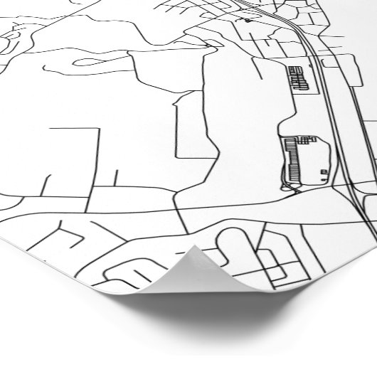 Durban, Zuid-Afrika (zwart op wit) Poster (Hoek)