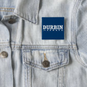 DURBIN VOOR SENAAT 2014 VIERKANTE BUTTON 5,1 CM (In situ)