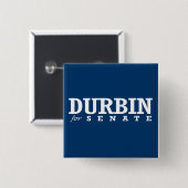DURBIN VOOR SENAAT 2014 VIERKANTE BUTTON 5,1 CM (Voorkant /achterkant)