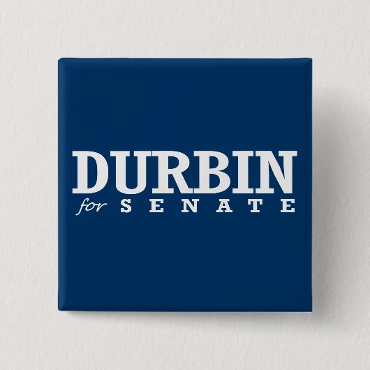 DURBIN VOOR SENAAT 2014 VIERKANTE BUTTON 5,1 CM (Voorkant)