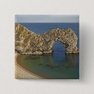 Durdle Door-boog, Jurassic Coast werelderfgoed 3 Vierkante Button 5,1 Cm