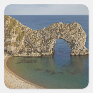 Durdle Door-boog, Jurassic Coast werelderfgoed 3 Vierkante Sticker