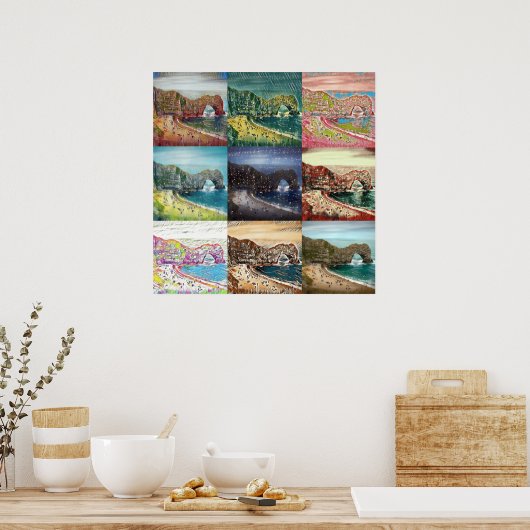 Durdle Door, Dorset, England Collage Poster (Keuken)