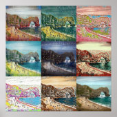 Durdle Door, Dorset, England Collage Poster (Voorkant)