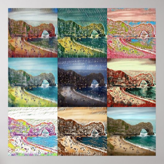 Durdle Door, Dorset, England Collage Poster (Voorkant)