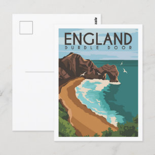 Durdle Door England UK Travel Place Illustratie Briefkaart