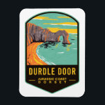 Durdle Door Jurassic Coast Dorset Magneet<br><div class="desc">Een park badge ontwerp van Durdle Door, een natuurlijke kalksteen boog aan de Jurassic Coast bij Lulworth in Dorset, Engeland.</div>