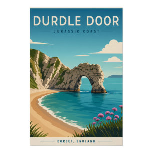 Durdle Door Jurassic Coast Poster Dorset Engelan