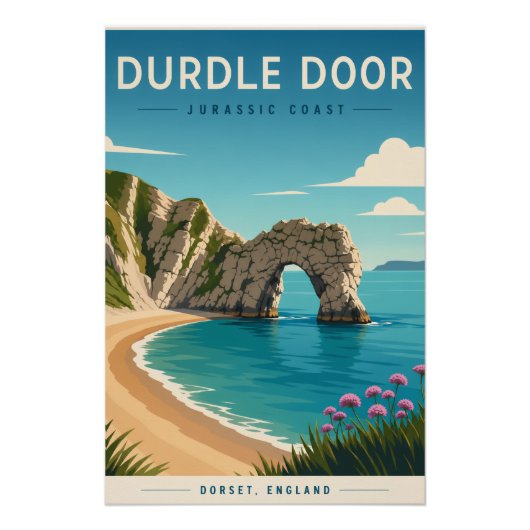 Durdle Door Jurassic Coast Poster | Dorset Engelan (Voorkant)