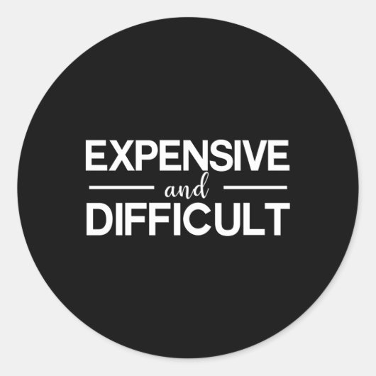 Dure en moeilijke Bougie Bougee's of N Ronde Sticker (Voorkant)