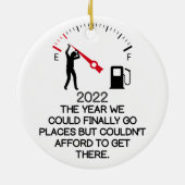 dure gasgrap grappig 2022 keramisch ornament (Achterkant)