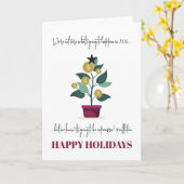 Dure Jaar Grappige Sarcastische Kerstkaart Kaart (Gele Bloem)