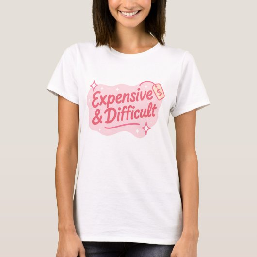 Dure & Moeilijke Grappige Sarcastische Spreuk T-shirt (Voorkant)