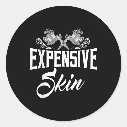 Dure Skin Tattoo Lover Inking Machine Artist Ronde Sticker (Voorkant)