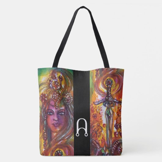 DURENDAL, EPIC SWORD EN ANGEL Fantasy Monogram Tote Bag (Achterkant)