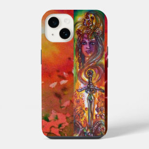 DURENDAL, EPISCH ZWAARD EN ENGEL Rood Geel iPhone 14 Hoesje