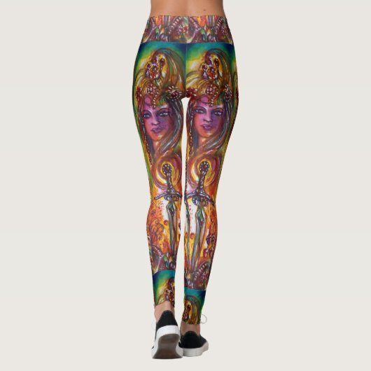 DURENDAL , ROMANTISCH SCHAKELAAR EN ANGEL Fantasy Leggings (Achterkant)