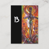 DURENDAL , ROMANTISCH SWORD EN ANGEL MONOGRAM VISITEKAARTJE (Achterkant)