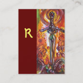 DURENDAL , ROMANTISCH SWORD EN ANGEL MONOGRAM VISITEKAARTJE (Achterkant)